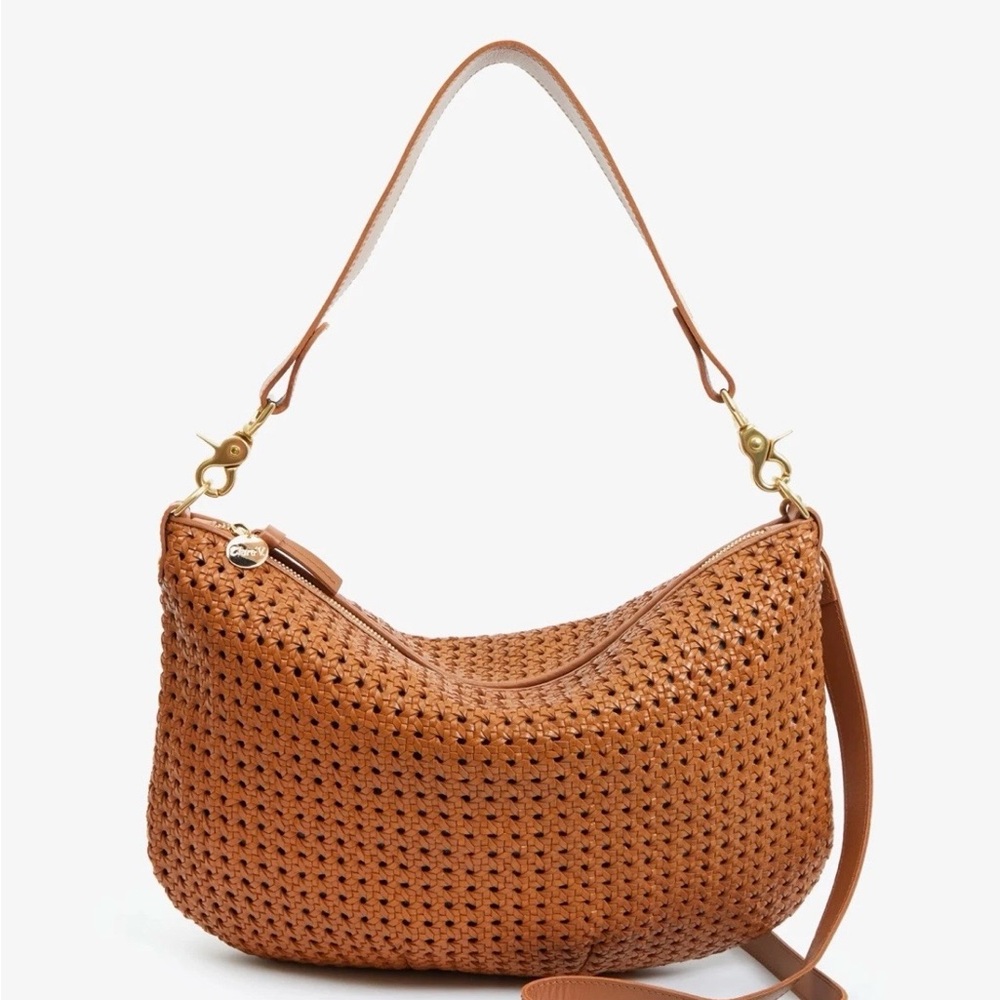 Clare V. Moyen messenger Woven Tan Shoulder Bag